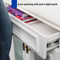 12-16 inches Stainless Steel Drawer Slides Soft Close Drawer Track Rail Sliding Three-Section Cabinet Slides Furniture Hardware. 