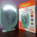 JOYKALY YG-719 Rechargeable 2400mAh Lithium Battery Strong Wind Desk Fan With LED Lamp. 