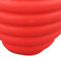 Pet Treat Ball Toy Bite Resistant Interactive Rubber Pet Food Dispensing Puzzle Ball for Cats Dogs Red.
