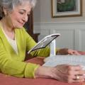 Book Magnifier For Reading Hand Free Screen Viewing Magnifier Hands-Free Large Magnifier Glass With Rotating Stand Portable LED. 