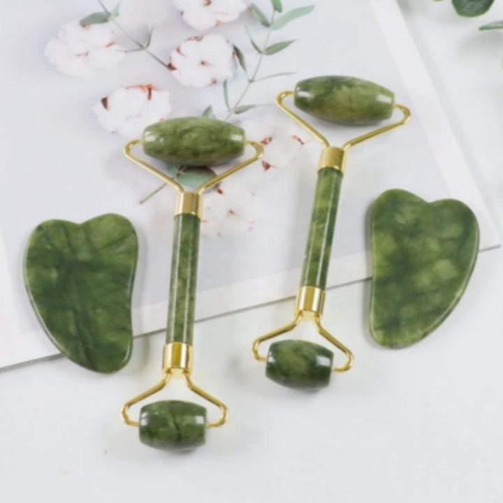2Pcs/set%20Green%20Natural%20Stone%20Jade%20Massage%20Spa%20Roller%20+%20Gua%20Sha%20Board%20Scrapers%20Plate%20for%20Face%20Body%20Anti-aging%20Facial%20Massage%20Jade%20Roller%20Set%20Skin%20Care%20Tools%20-%20Image%204