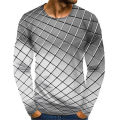 6XL Men's Clothing Fashion T-Shirts Autumn Long Sleeve Tie-dye Gradient Street Tee 3D Printing Oversized Clothing Male Tops. 