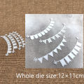XLDesign Craft Metal stencil mold Cutting Dies 3D house leaf bunting round oval die cuts Album Paper Card Craft Embossing. 