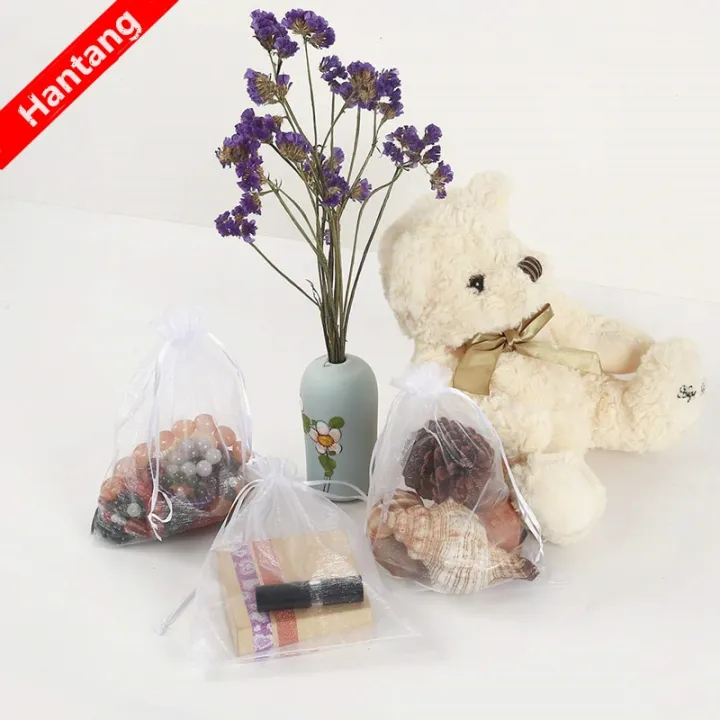 100Pcs%20Tulle%20Bag%20Drawstrings%20Pouches%207x9/9x12/10x15cm%20Jewelry%20Gift%20Display%20Packing%20Bags%20Wedding%20Gift%20Bag%20Sachet%20Organza%20Bag%205z%20-%20Image%206