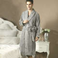 Sleeping Robe Couple Bathrobe Thickened Coral Velvet Pajama Large Fat Plus Size Flannel Autumn Winter Men and Women.