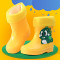 Children's rain boots, new cartoon waterproof, male and female primary and secondary school children, baby rubber shoes, rain boots, kindergarten wear short water shoes. 