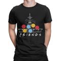 Fountain Umbrellas Friends TV Show T-Shirts Men Funny 100% Cotton Tees Round Neck Short Sleeve T Shirts Printed Tops. 