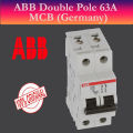 ABB Double Pole 63A MCB Circuit Breaker Breaking Capacity 6kA Germany Original. 
