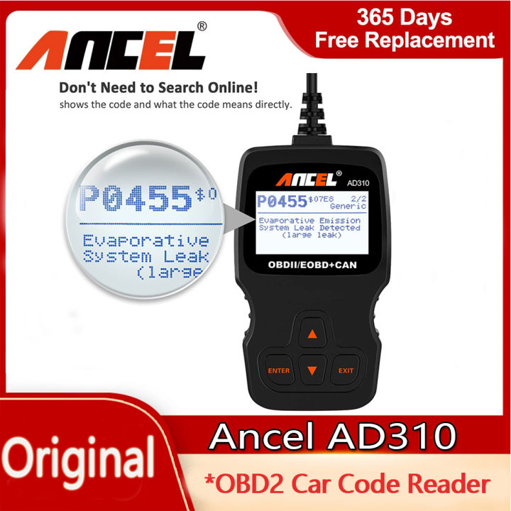2024 Newest Ancel AD310 OBD2 Scanner Clean Code Reader Check Engine ODB 2 EOBD Auto Automotive Motro/ Car Diagnostic Scan Tool For All Universal Cars Test