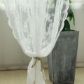 Korean Style Pastoral Lace Finished White Yarn Curtain Mesh Curtains White Sand Living Room Balcony Bay Window American Country Curtain Rod. 