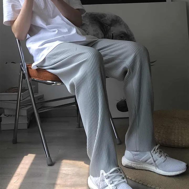 Correct%20VersionHOMMEIssey%20Miyake%20Pleated%20PantsJF150High%20Street%20Fashion%20Loose%20Straight%20Casual%20Striped%20Suit%20Pants%20-%20Image%203