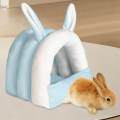 Guinea Pig Cave Beds Comfortable Rabbit Bed House for Hamster Rabbit Ferret blue. 