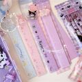 Sanrio Funny Rotatable Ruler Kuromi Melody Cute Cartoon Straightedge Student Stationery Office Equipment. 