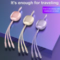 Retractable 3-in-1 Micro USB Type-C Charger Cable Multiple USB Ports Multiple USB Charging Cable Phone Cable Conveniently Portable SJX-034.