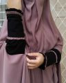 High-Quality Stylish Hijab Niqab Khimar Borka Set - Dubai Charry Fabric in Milk Coffee Color, Elegant Choice - Easy to maintain. 