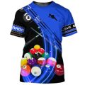 Billiards Snooker Print Shirt Men's T-shirt Tops Summer Casual Sweatshirt Oversized Short Sleeve Pullover Personalized Clothes. 