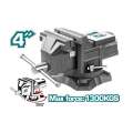Bench vice size: 4" Weight: 6.7 kg TOTAL-THT6146. 