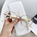 Korean Style Round Reading Glasses Computer Frame Alloy Women Prebyopia Anti Blue Light Spectacles Eyeglasses 0 +1.5 +2 +2.5 +3.