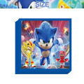 Kit Sonic Party Supplies Boys Birthday Party Paper Tableware Set Paper Plate Cup Napkins Baby Shower Decorations Sonic Gift Bags MuXiaRe. 