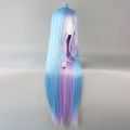 Anime No Game No Life Shiro 110cm Long Multi-color Ponytail Heat Resistant Cosplay Costume Wig +Wig Cap.