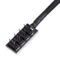 4-pin PWM splitter hub computer CPU/fan power multiple connector cable adapter support 3-pin/4-pin fans. 