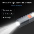 CHN81002 Zoomable Handheld LED Flashlight Telescopic Rechargeable Outdoor Waterproof Camping Light with 3 Modes & COB Work Light. 