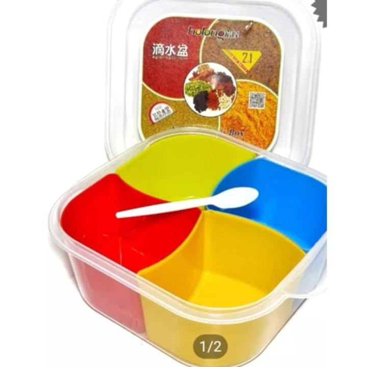 Exclusive squre Shape Spice Box - Kitchen Mosla Box 4 steps | Daraz.com.bd