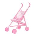 TE Baby Infant Doll Stroller Carriage Foldable With Doll For 12inch Doll Barbie pink. 