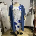 M/L/Xl/Xxl/Xxxl/4xl Two Piece Dress Set Stylish Dress Chiffon Printed Round Neck Slim Fit Sleeveless Dress for Beach Dress Party Dress Daily Wear Dress Vacation Dress Women'S Summer Fashion. 