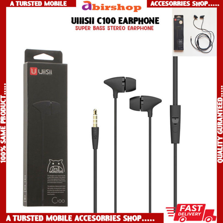 Uiisii C100 Stereo Earphone Super Bass Earphone