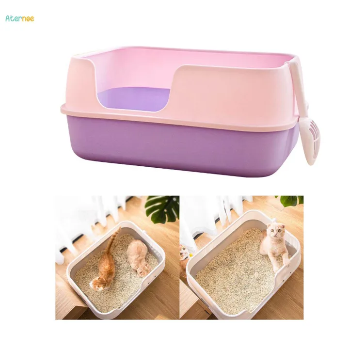 Cat%20Litter%20Boxes%20for%20Indoor%20Cats%20High%20Sides%20Tall%20Detachable%20Kitty%20Litter%20Box%20Pink%20-%20Image%203