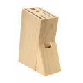 Wooden Knife Holder Block Scissor Slot Storage Rack - Burly Wood.