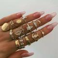 15 Pcs/Set Bohemian Midi Ring Sets For Women. 