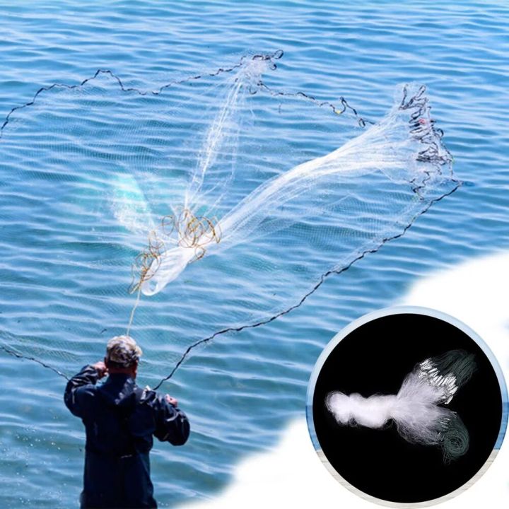 Nylon Fishing Net Three Layer Monofilament Gill Net Mesh Fish Mesh Trap Outdoor Fishing Tackles 8/15/20/30m Long 0.7/1m High