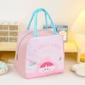Oxford cloth Insulated Lunch Bag Lightweight 23*14*22cm Cartoon Lunch Box Food Carry Bag for For Students Food Storage Picnic Accessory Outdoor Activities School Supplies. 