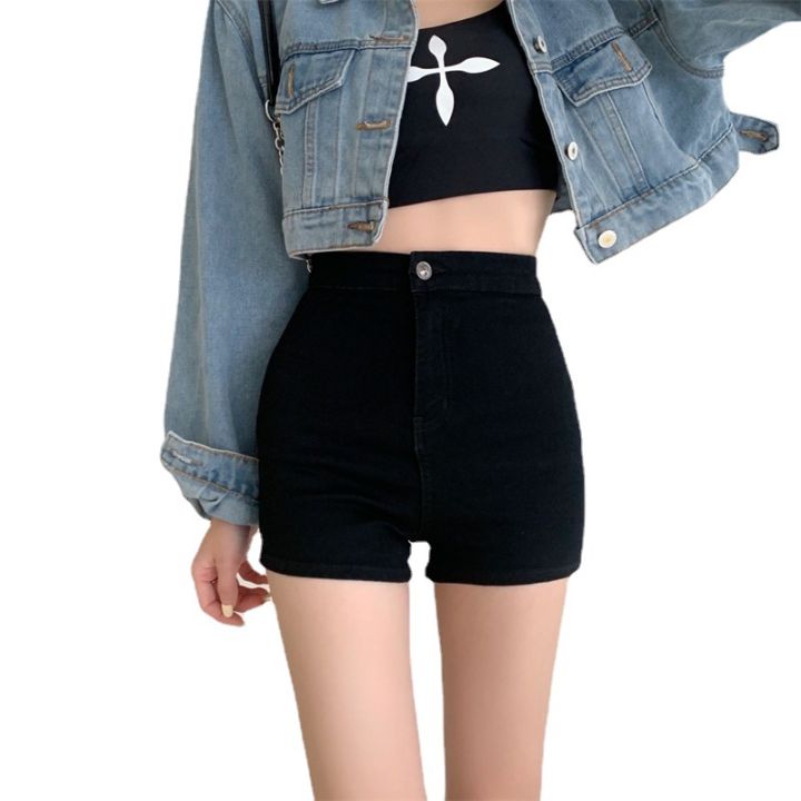 Black%20Jeans%20Women's%20New%20High%20Waist%20Tight%20Hot%20Girl%20Super%20Short%20Shorts%20Outdoor%20All-Matching%20PantsaWord%20Hot%20Pants%20Wholesale%20-%20Image%206