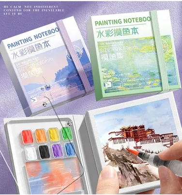 Painting%20Notebook%20Portable%20Pocket%20Notebook%20Sketching%20Watercolor%20Palette%20Set%20-%20Image%205