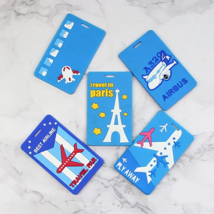 Cartoon%20Luggage%20Tag%20Creative%20Pvc%20Travel%20Tags%20Silicone%20Luggage%20Tag%20Trolley%20Case%20Identification%20Anti-lost%20Label%20Suitcase%20Tag%20Set%20-%20Image%205