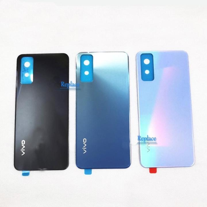 For Vivo Y20 Phone Battery Back Cover Backshell Glass Battery Rear