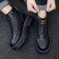 【selevn roind】 Men High-top Boots Quality Suede Leather Men Boots Warm Winter Ankle Boots Men 2023 New Outdoor Winter Work Shoes Walking Boots. 