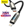 Baseus 20W for iphone Type-C Cable Type-C to lightning Display Fast Charging Data Cable For ipad USB C to Ligtning Fast Charging Cable for iphpne 12 iphone 12promax iphone 11 11promax. 