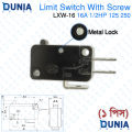 Limit Switch 3 Pin 2 pin 16A with screw and without screw. 