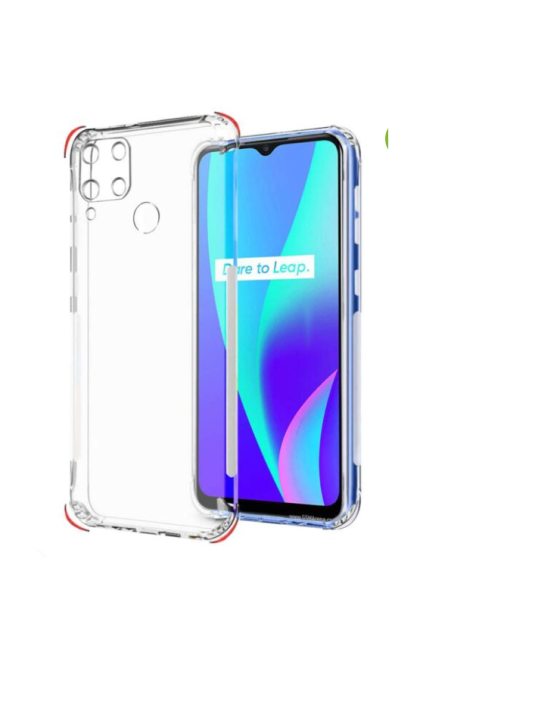 Realme%20%20C12%20Flexible%20Clear%20Transparent%20Soft%20TPU%20Back%20Case%20Cover%20With%20bumper%20-%20Image%204
