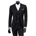 Black Synthetic Casual Blazer For Men. 