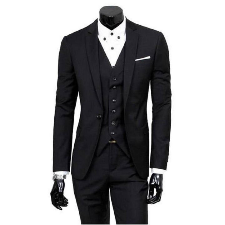 Black Synthetic Casual Blazer For Men