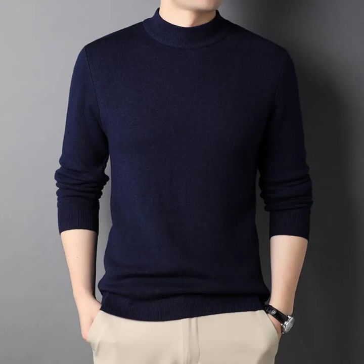 Men%20Fall%20Winter%20Sweater%20Knitted%20Solid%20Color%20Elastic%20Half-high%20Collar%20Long%20Sleeve%20Slim%20Fit%20Pullover%20Soft%20Warm%20Anti-pilling%20Men%20-%20Image%205