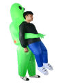 Green Kids Adult ET Alien Inflatable Costume Anime Suits Dress Mascot Halloween Party Cosplay Costumes for Man Woman Boys Girls. 