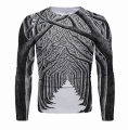 6XL Men's Clothing Fashion T-Shirts Autumn Long Sleeve Tie-dye Gradient Street Tee 3D Printing Oversized Clothing Male Tops. 