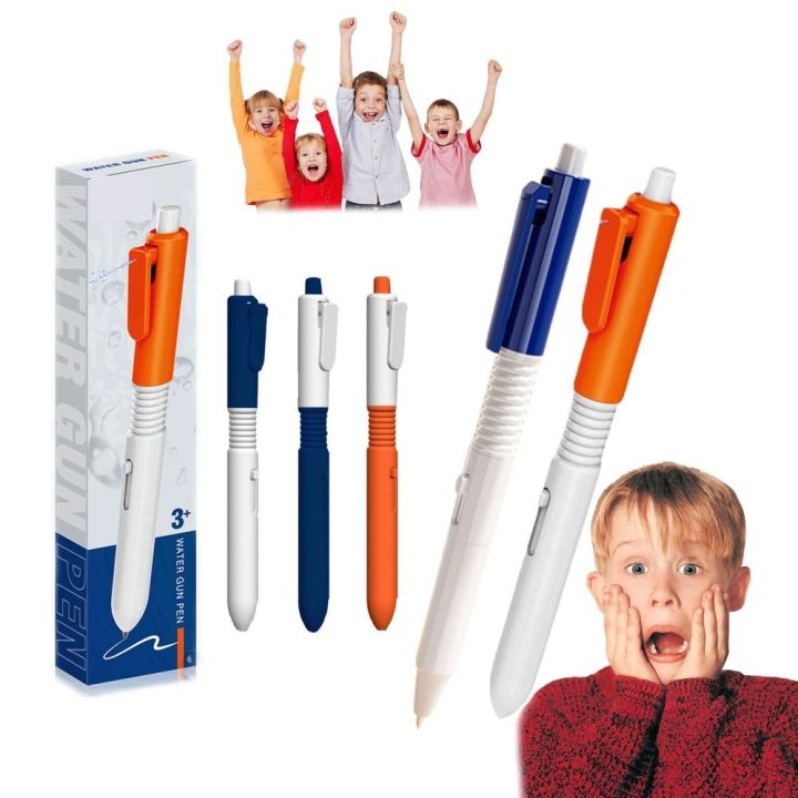 【sought-after】 New Cartoon Prank Squirt Pen Water Battle Props School Supplies Pen That Sprays Water Gift Perfect Fo Rplaying Prank Retractable Pens