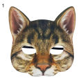 (New)Lifelike Cat Half Face Cover Maquerade Halloween Coplay Party Carnival Prop.